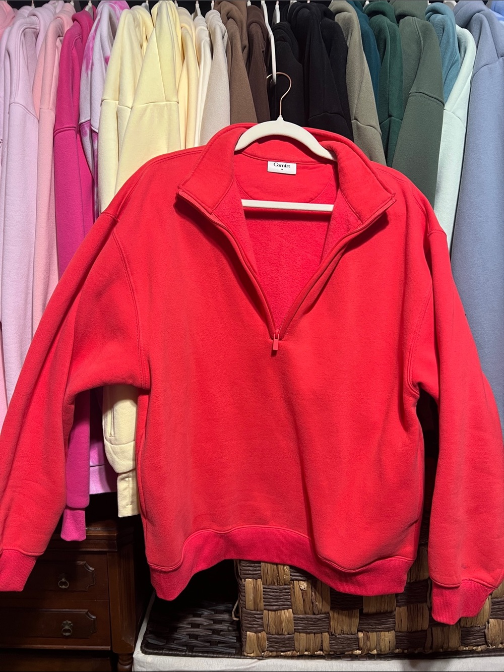 Comfrt quarter zip sweatshirt